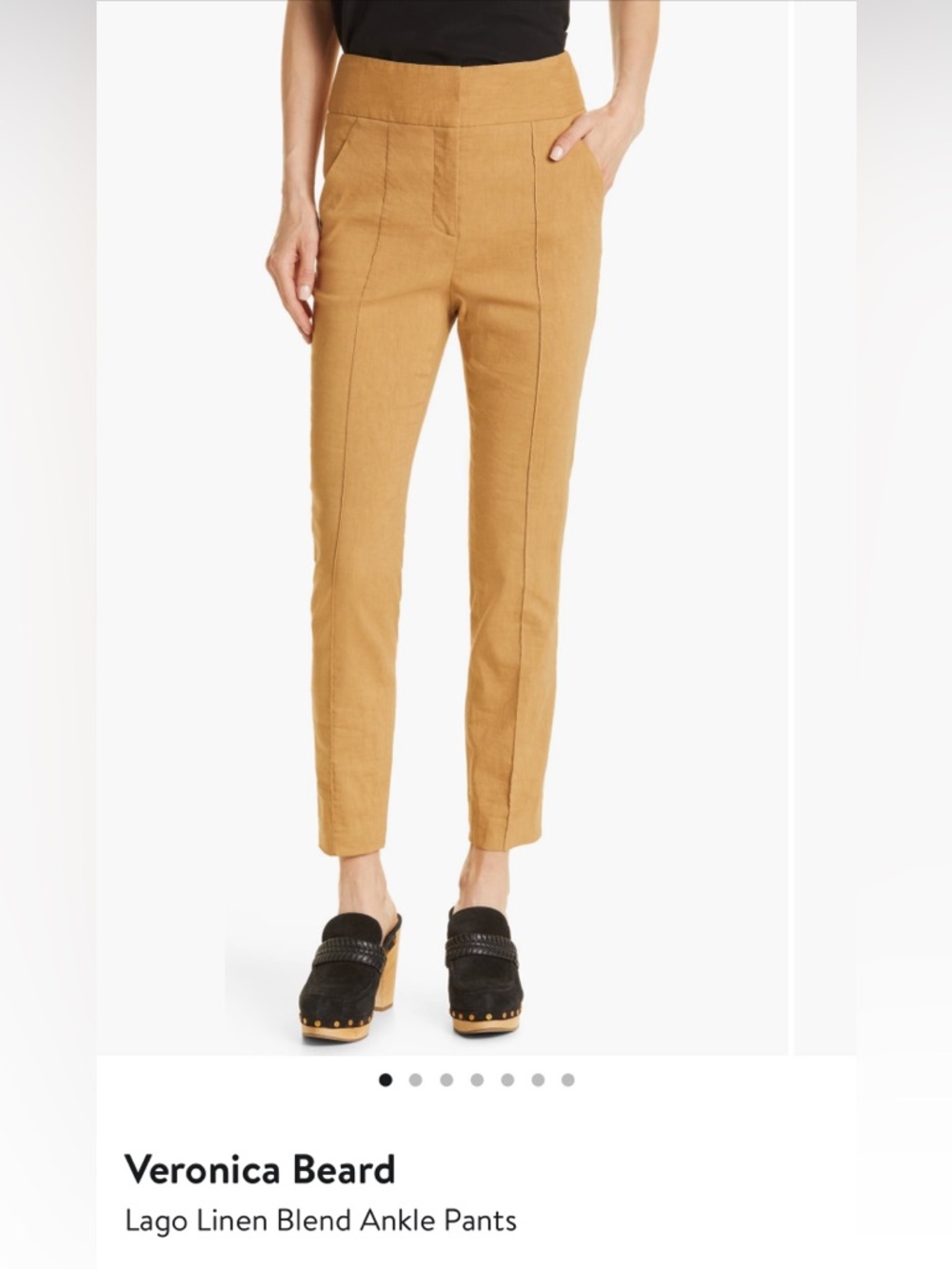 Veronica Beard Lago Linen-Blend Ankle Pants